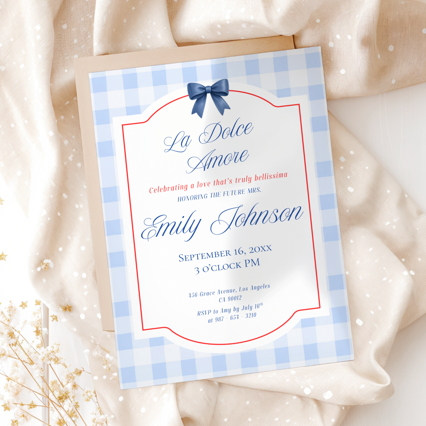 Italian Bridal Shower Invitation