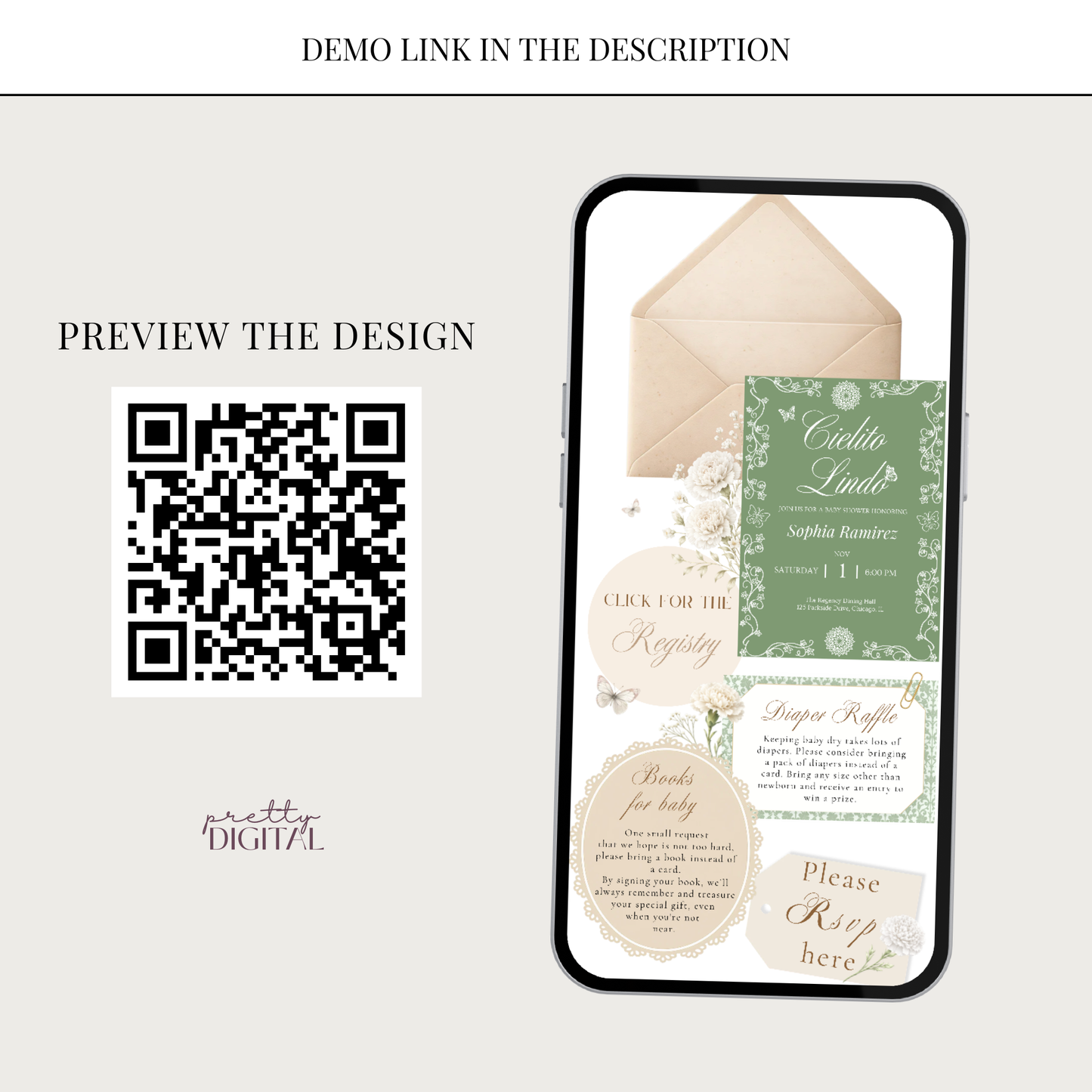 Cielito Lindo Green - Digital Invite