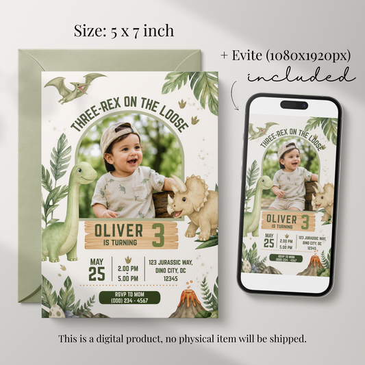 Rainbow Birthday Invitation for Girls by Pretty Digital — view 2
