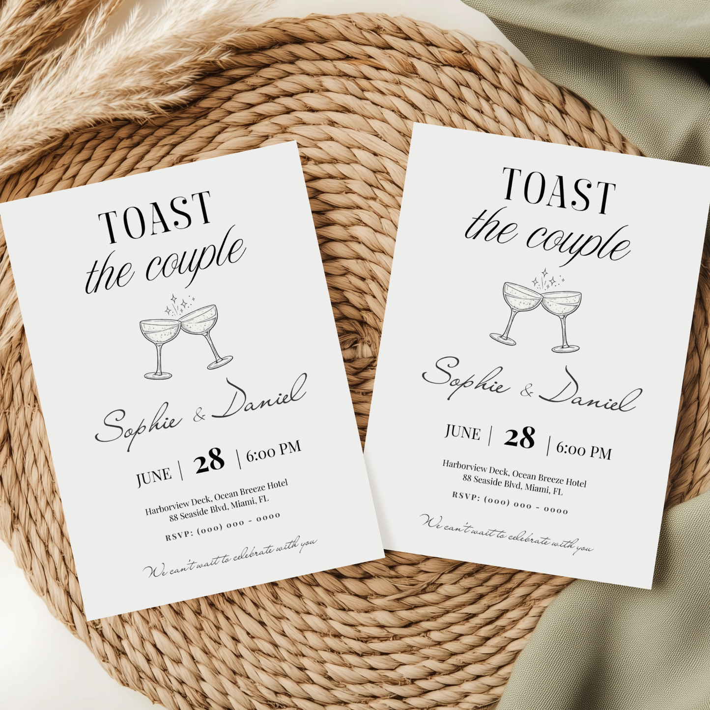Toast the Couple — Engagement Party Invitation Template by Pretty Digital — view 10