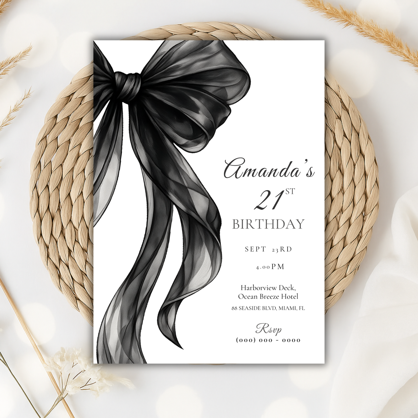 Chic 21st Birthday Invitation by Pretty Digital — view 10