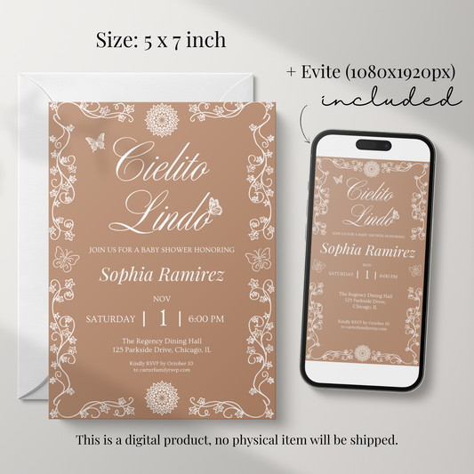 Cielito Lindo — Baby Shower Invitation Template by Pretty Digital — view 2