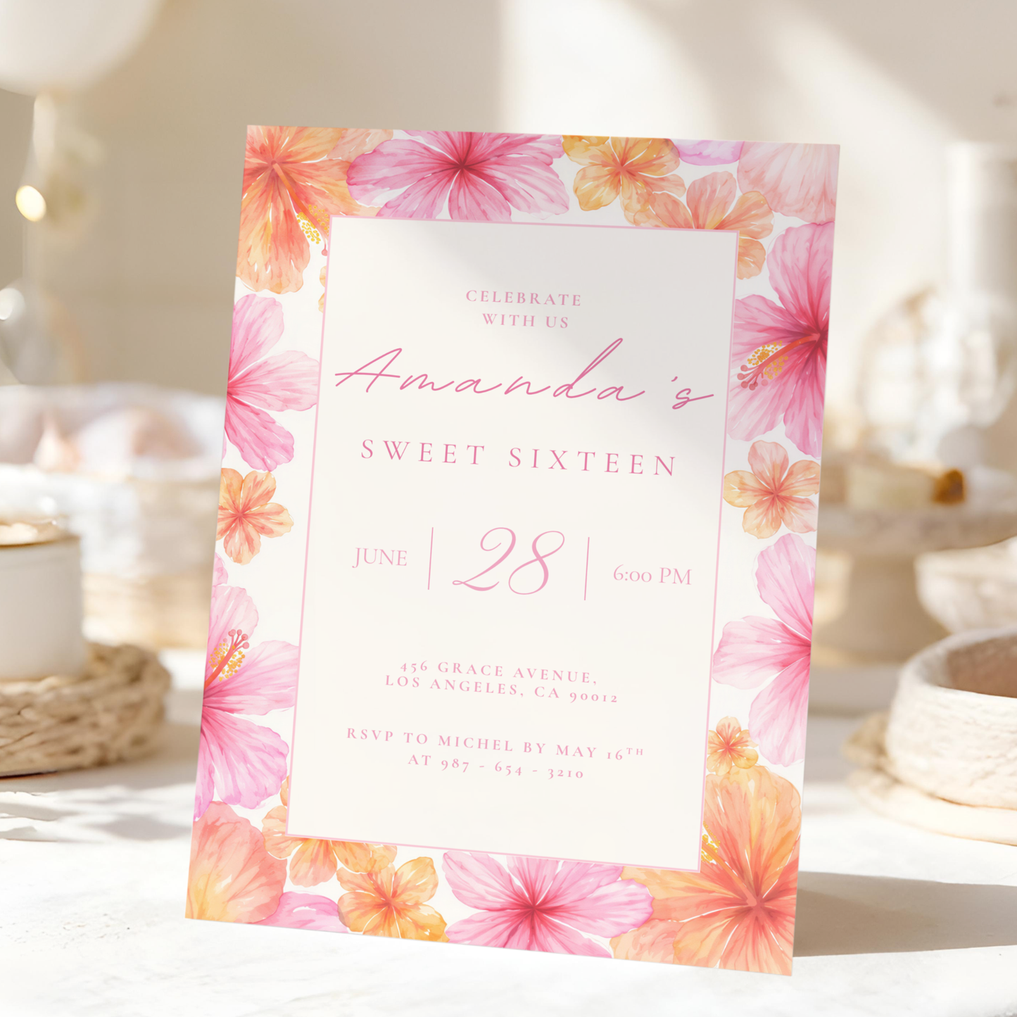 Celebrate With Us — Sweet 16 Invitation Template by Pretty Digital — view 10