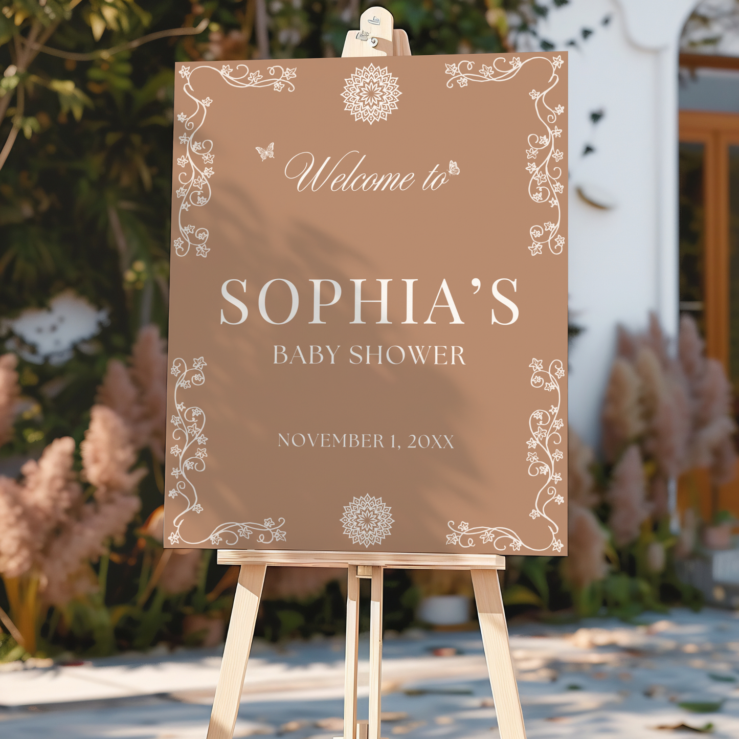 Cielito Lindo Brown — Baby Shower Welcome Sign
