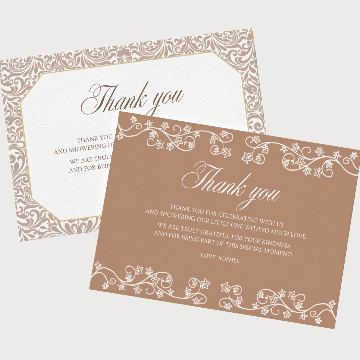 Cielito Lindo Brown — Baby Shower Thank You Card