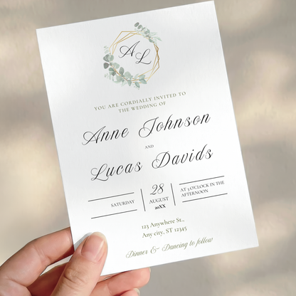 Elegant Minimalist Wedding Invitation