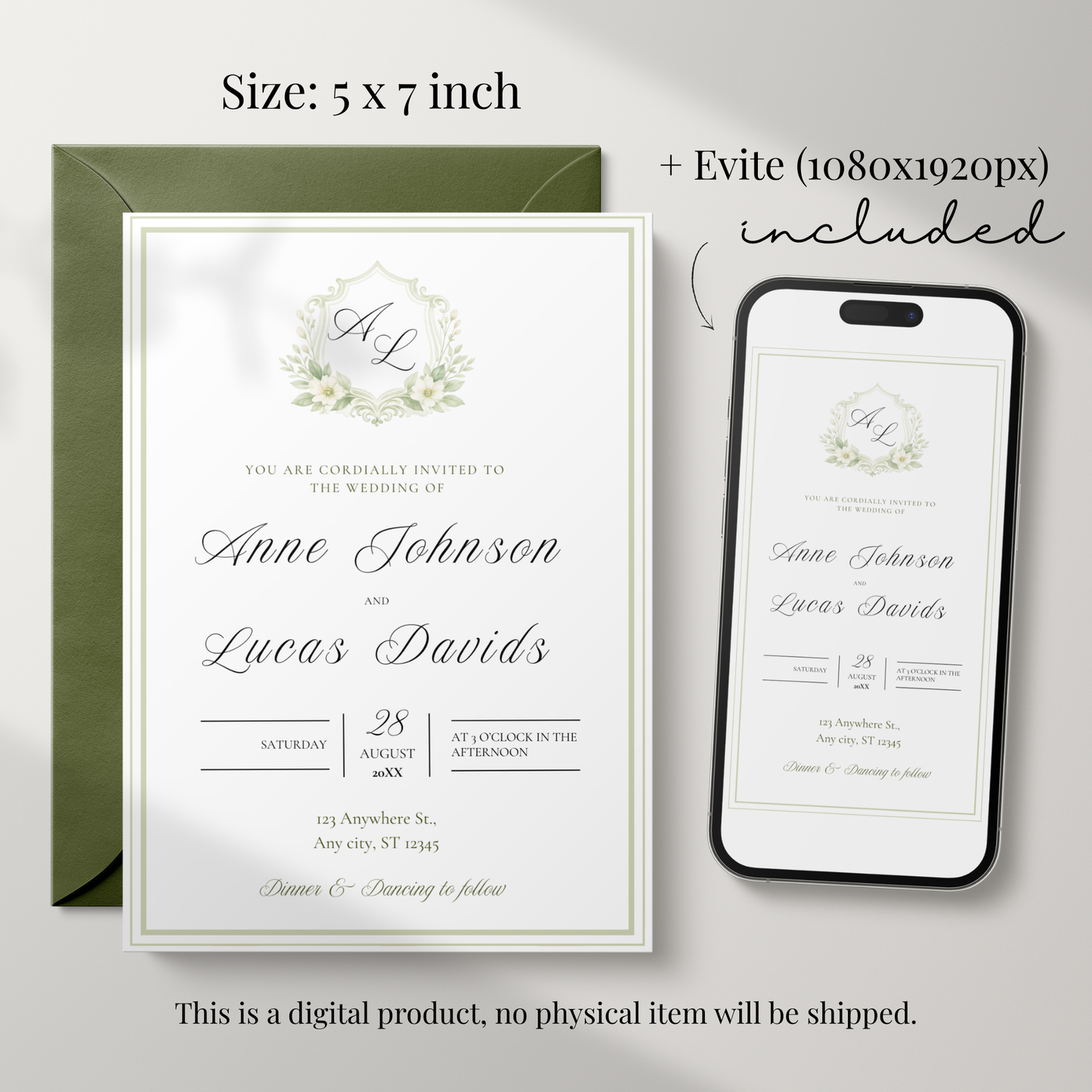Pastel Watercolor Wedding Invitation