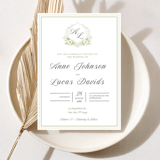 Pastel Watercolor Wedding Invitation