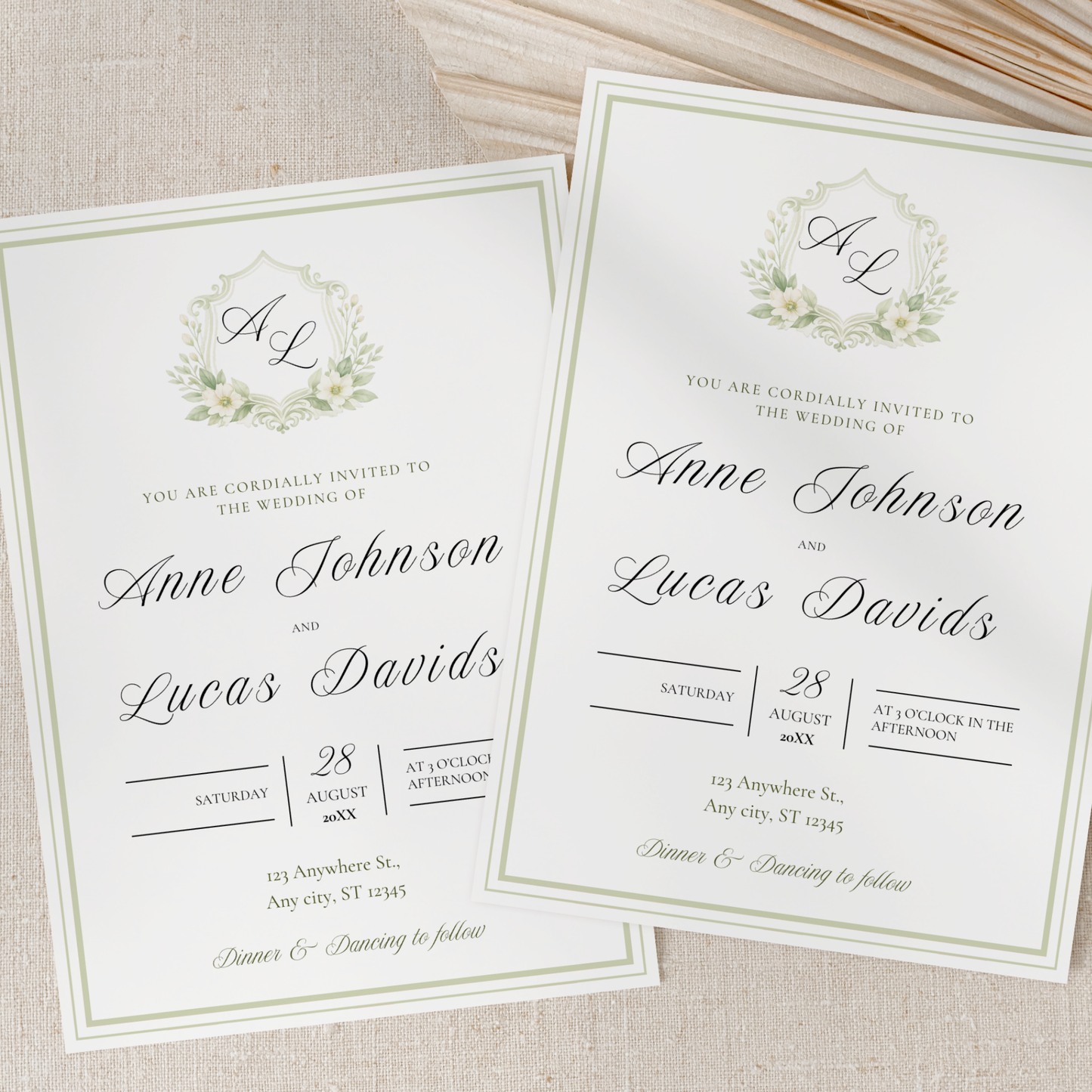 Pastel Watercolor Wedding Invitation