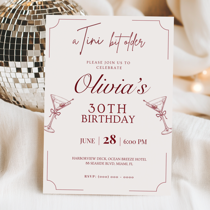 A Tini Bit Older — 30th Birthday Invitation Template