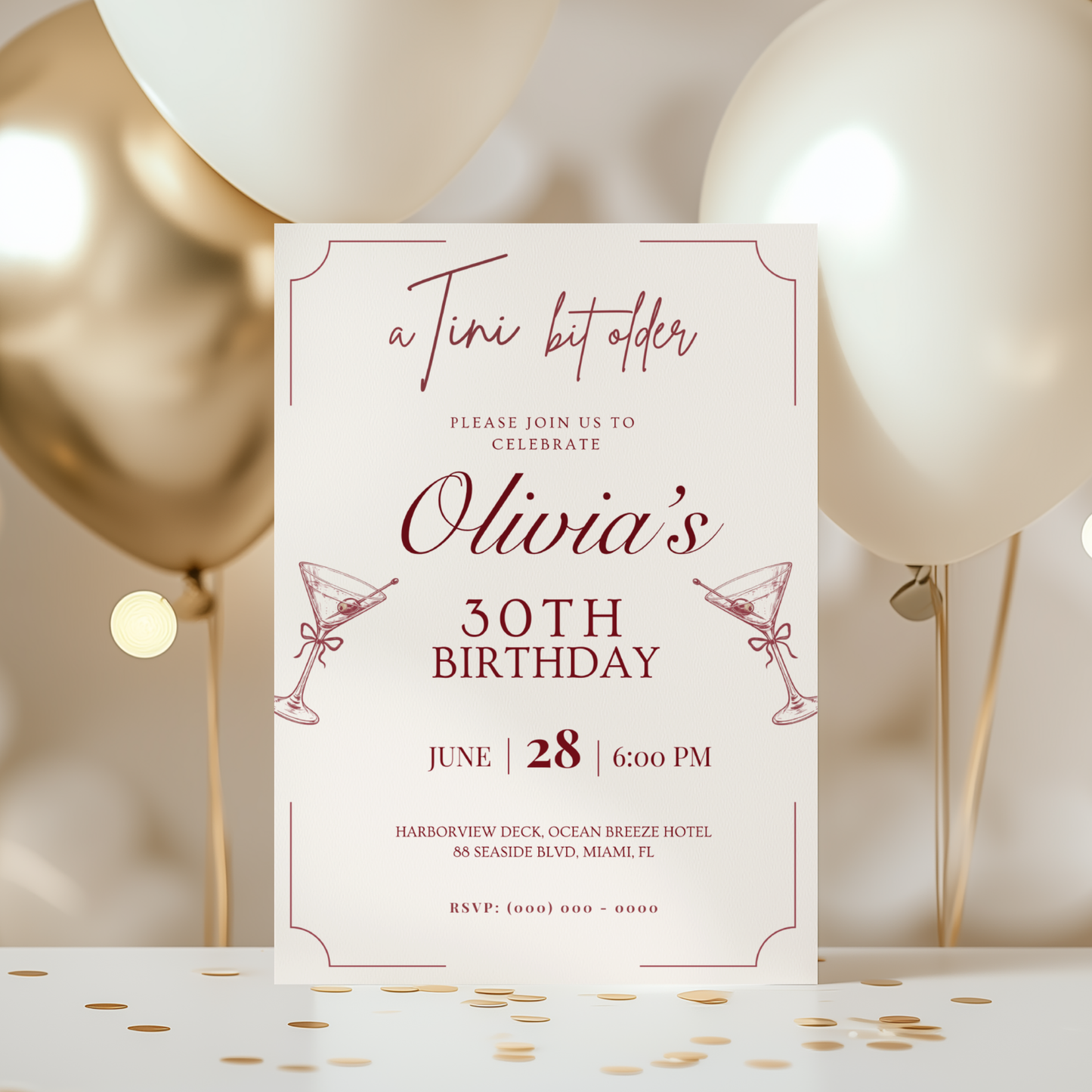 A Tini Bit Older — 30th Birthday Invitation Template