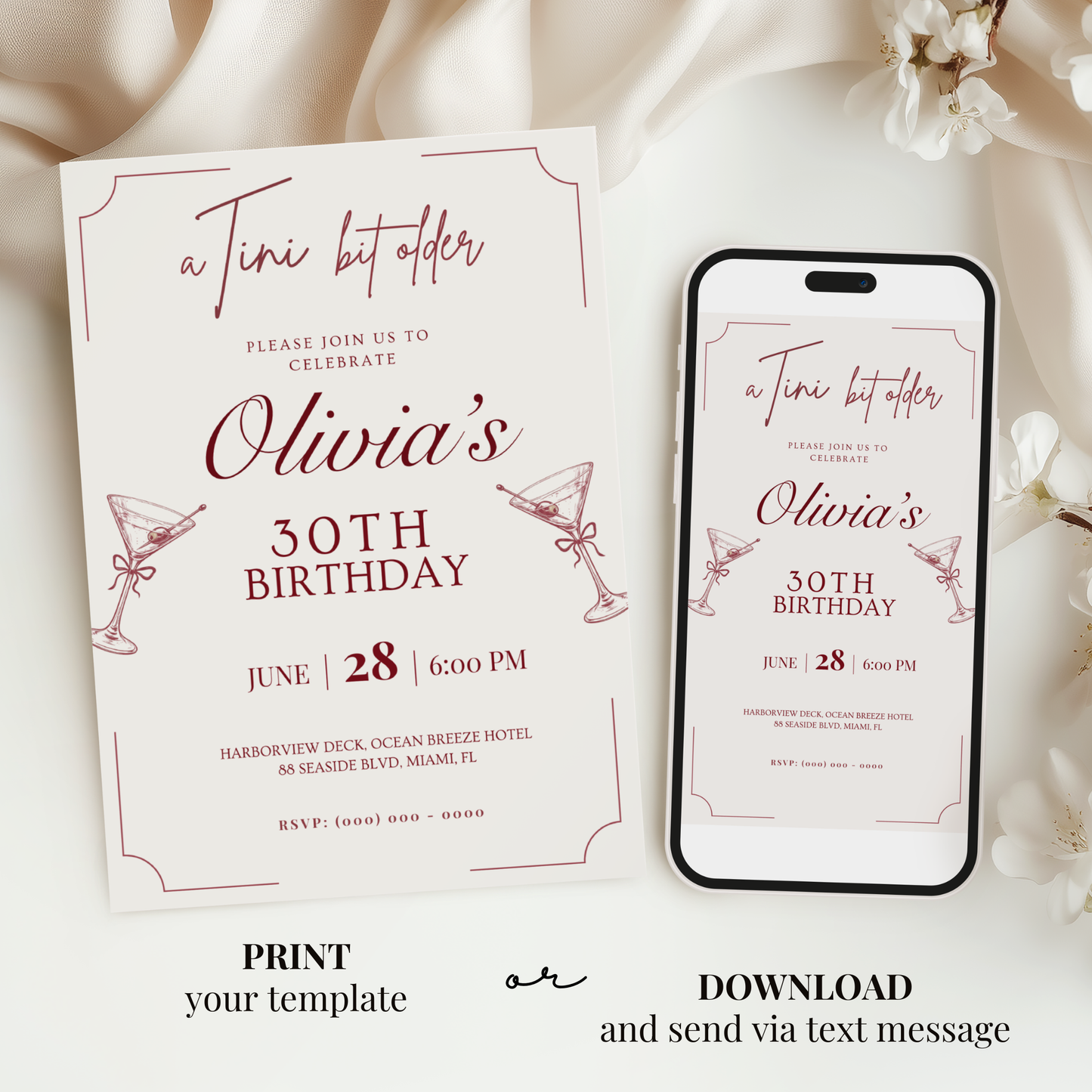 A Tini Bit Older — 30th Birthday Invitation Template
