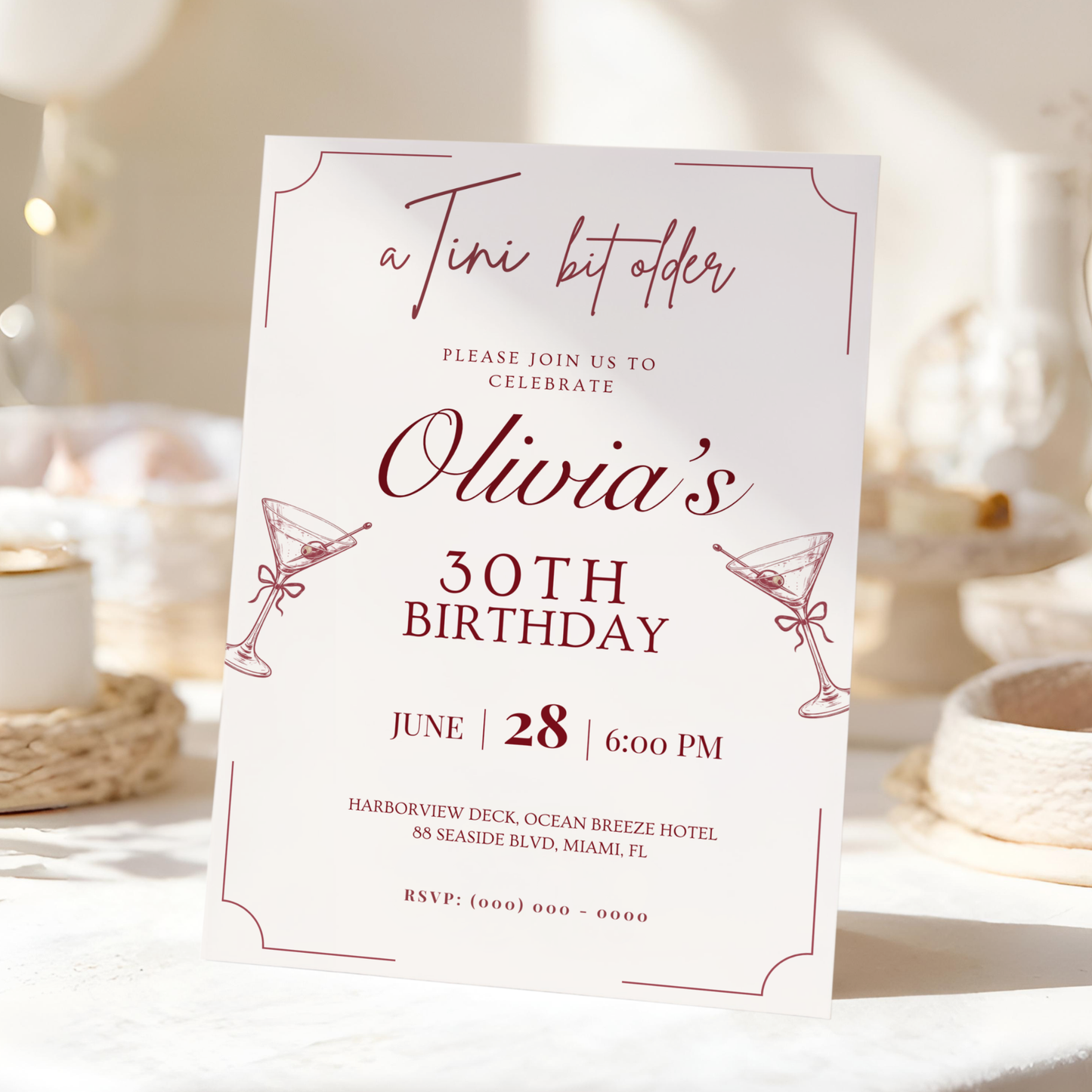 A Tini Bit Older — 30th Birthday Invitation Template
