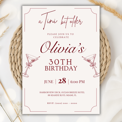A Tini Bit Older — 30th Birthday Invitation Template