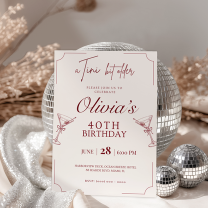 A Tini Bit Older — 40th Birthday Invitation Template