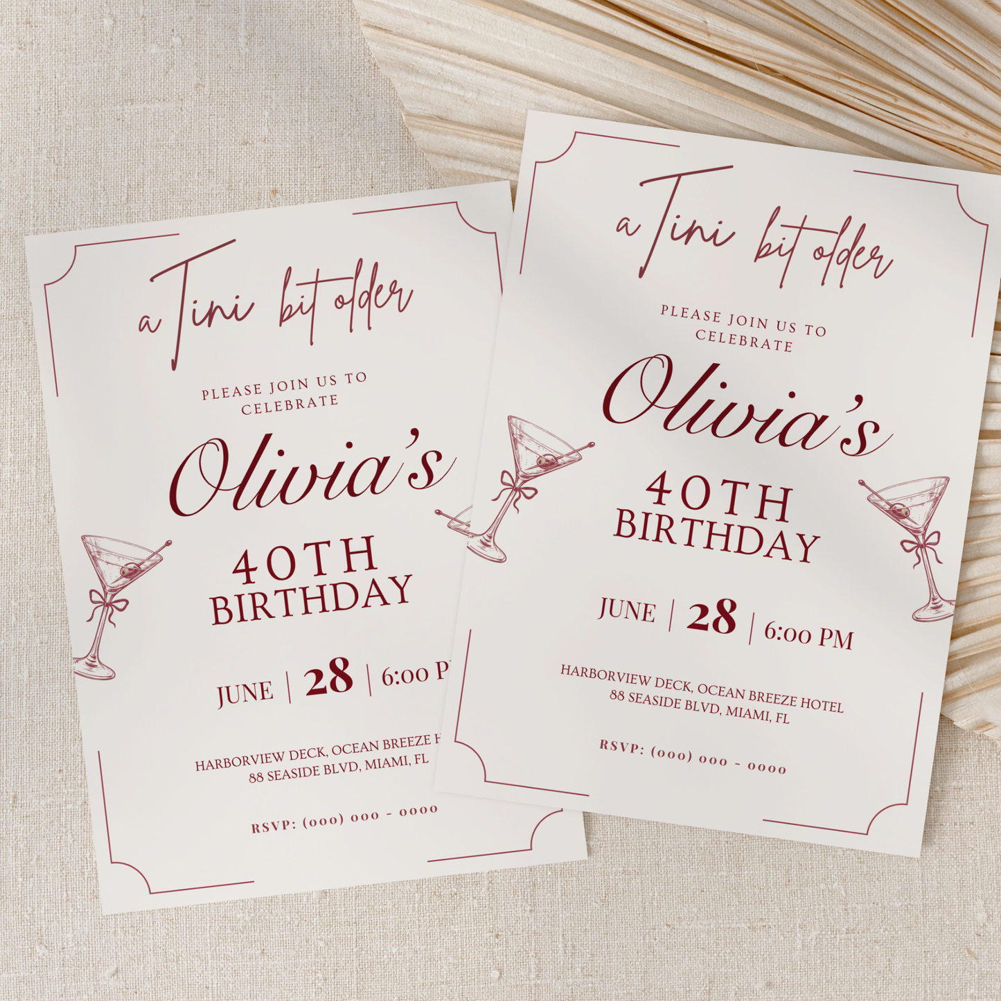A Tini Bit Older — 40th Birthday Invitation Template