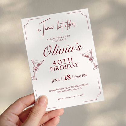 A Tini Bit Older — 40th Birthday Invitation Template