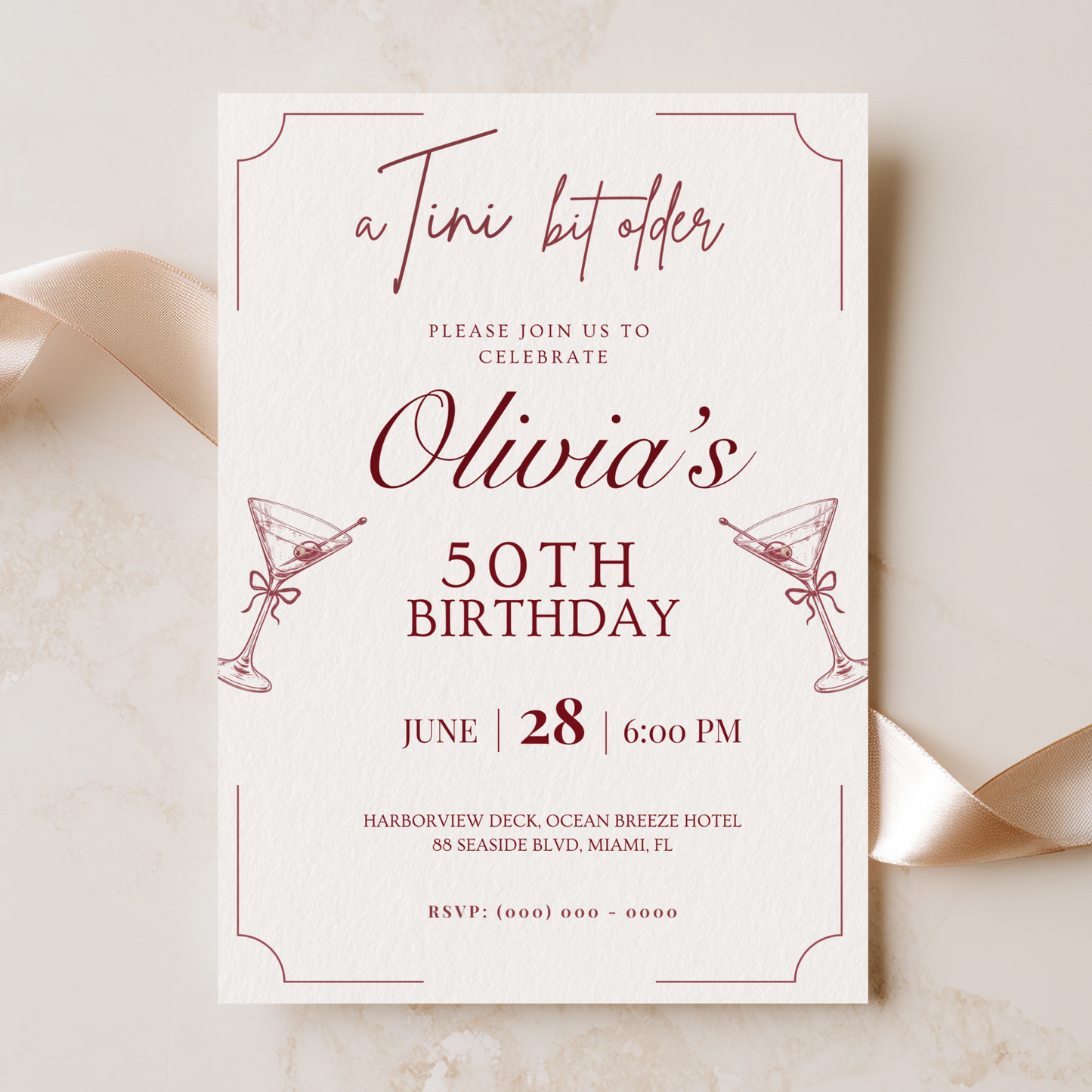 A Tini Bit Older — 50th Birthday Invitation Template