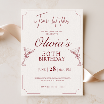 A Tini Bit Older — 50th Birthday Invitation Template