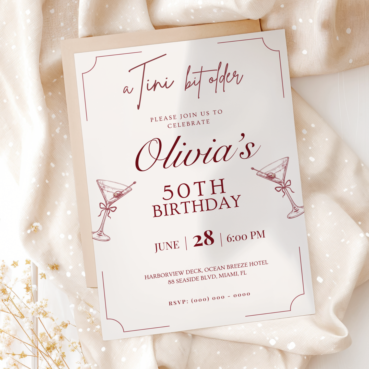 A Tini Bit Older — 50th Birthday Invitation Template