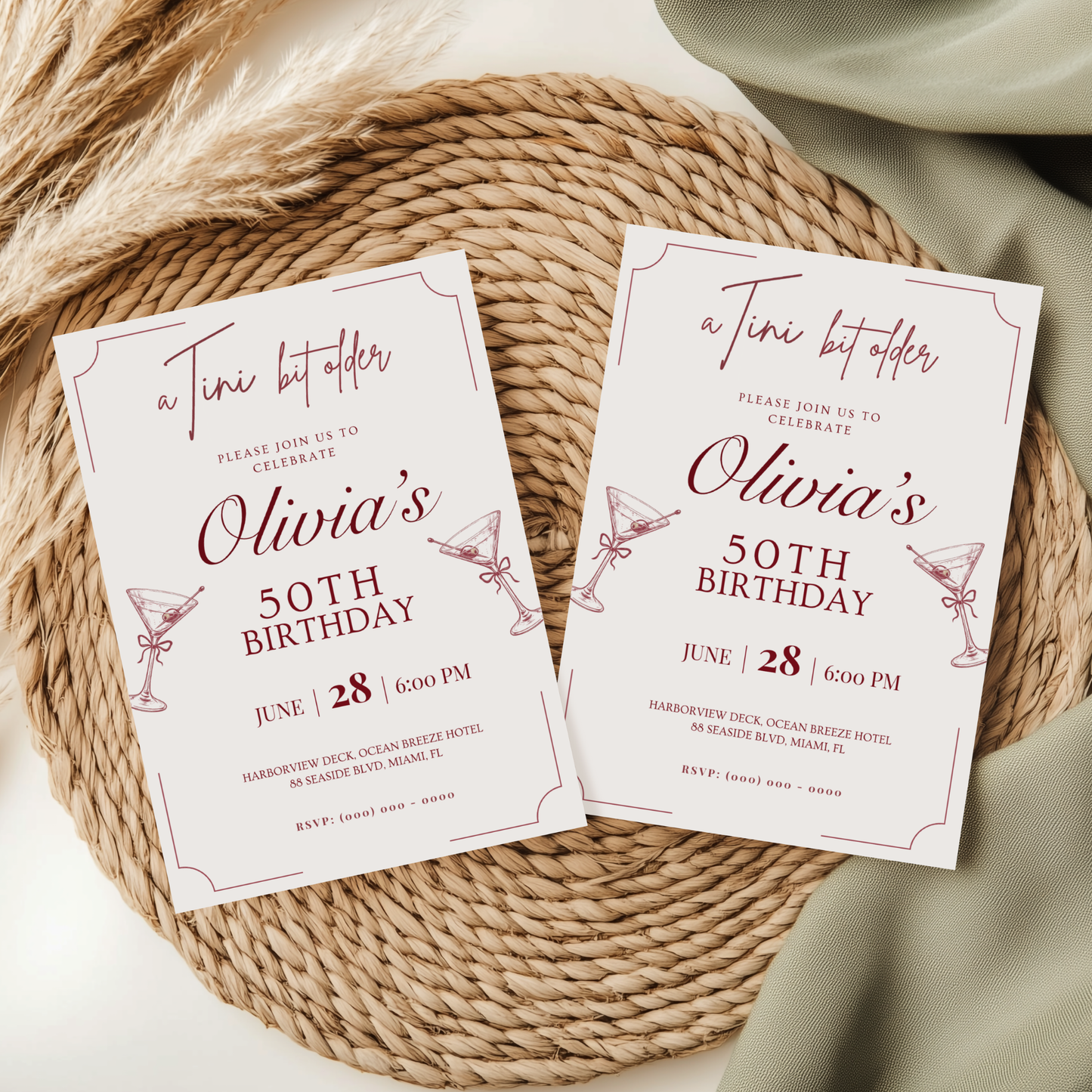 A Tini Bit Older — 50th Birthday Invitation Template