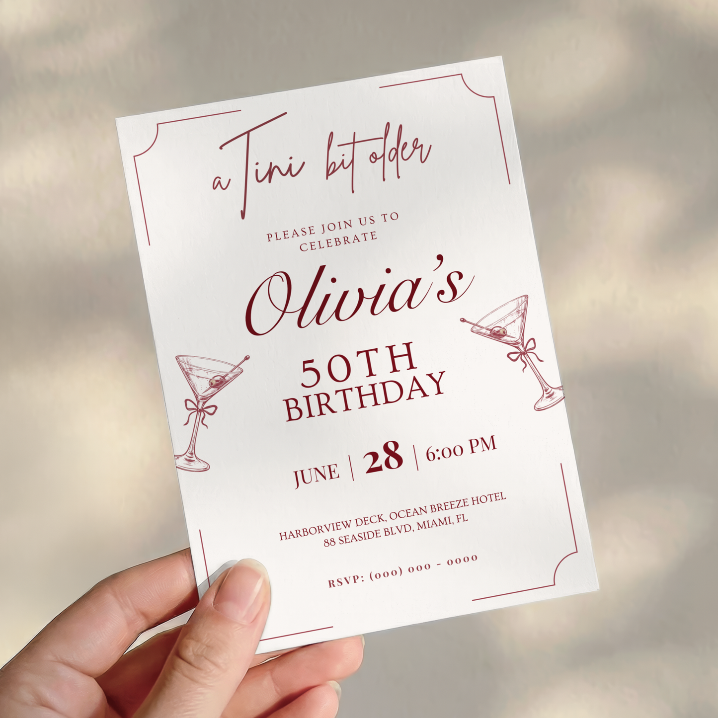 A Tini Bit Older — 50th Birthday Invitation Template