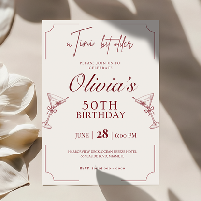 A Tini Bit Older — 50th Birthday Invitation Template