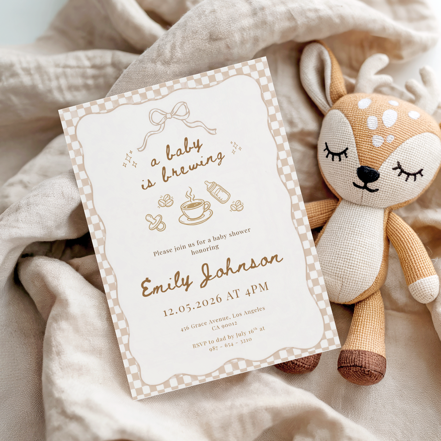 Baby is Brewing Baby Shower Invitation