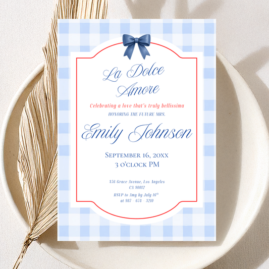 Italian Bridal Shower Invitation