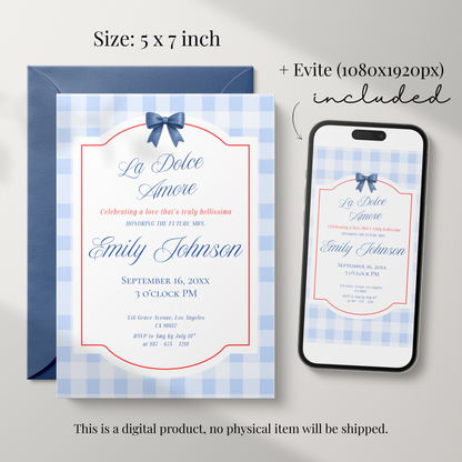 Italian Bridal Shower Invitation