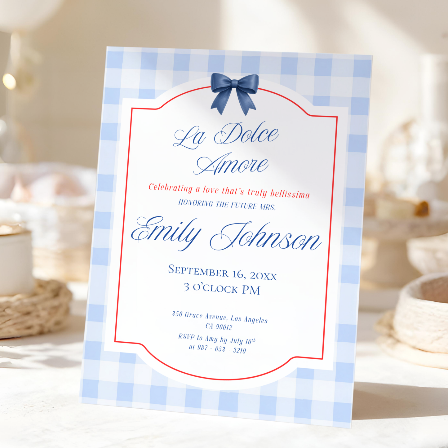 Italian Bridal Shower Invitation