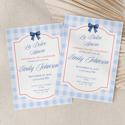 Italian Bridal Shower Invitation
