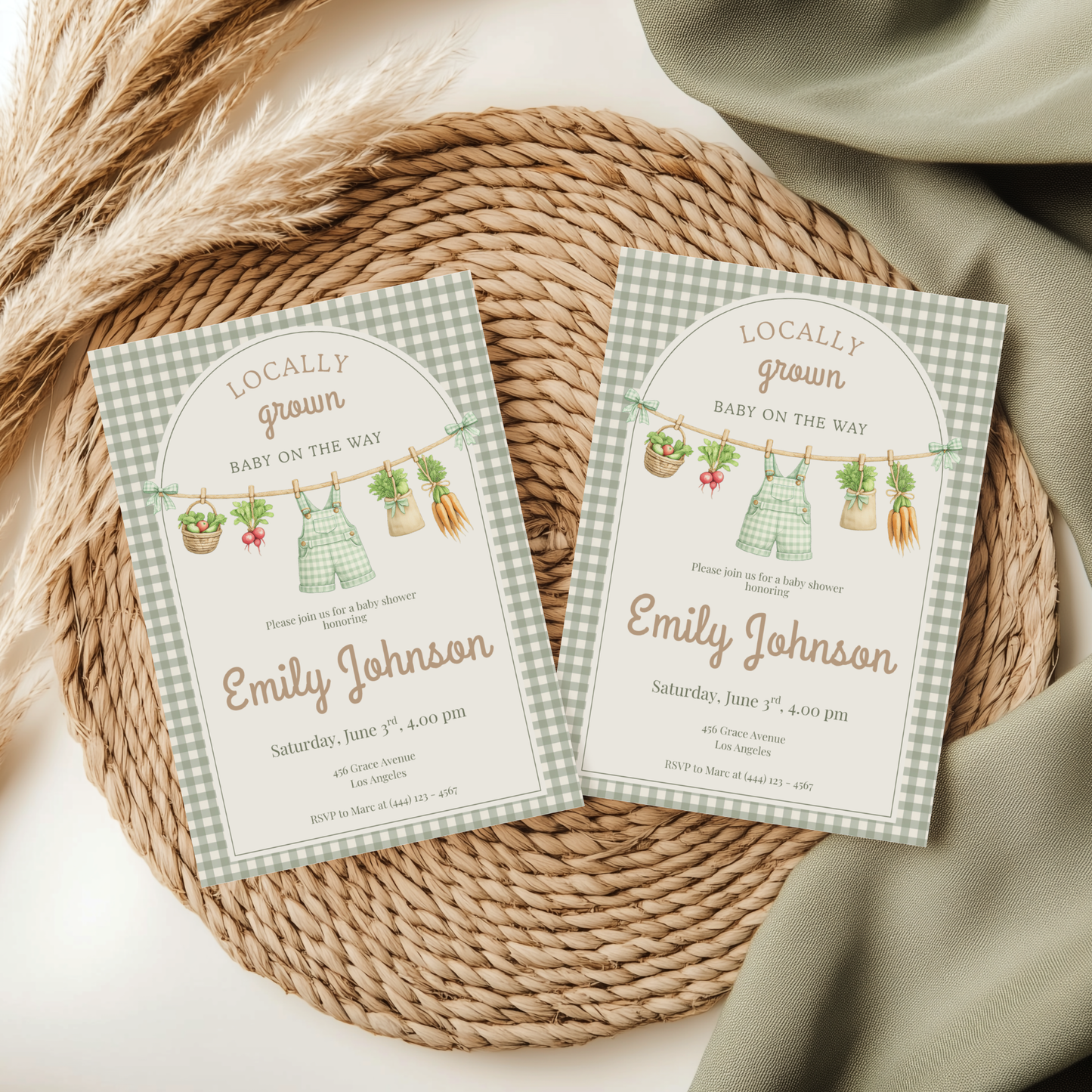 Locally Grown Baby Shower Invitation