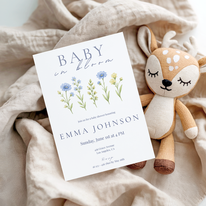 Wildflower Baby in Bloom Baby Shower Invitation