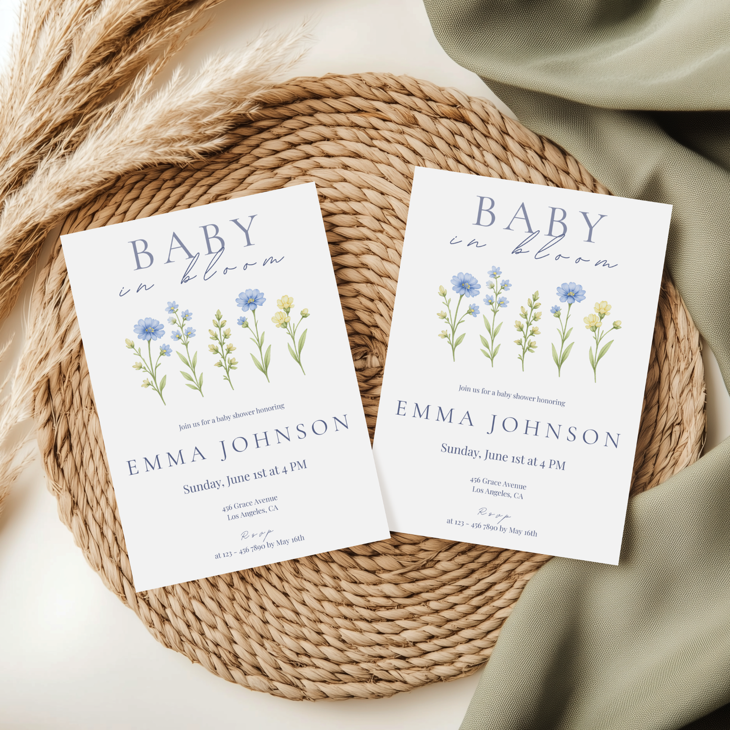Wildflower Baby in Bloom Baby Shower Invitation