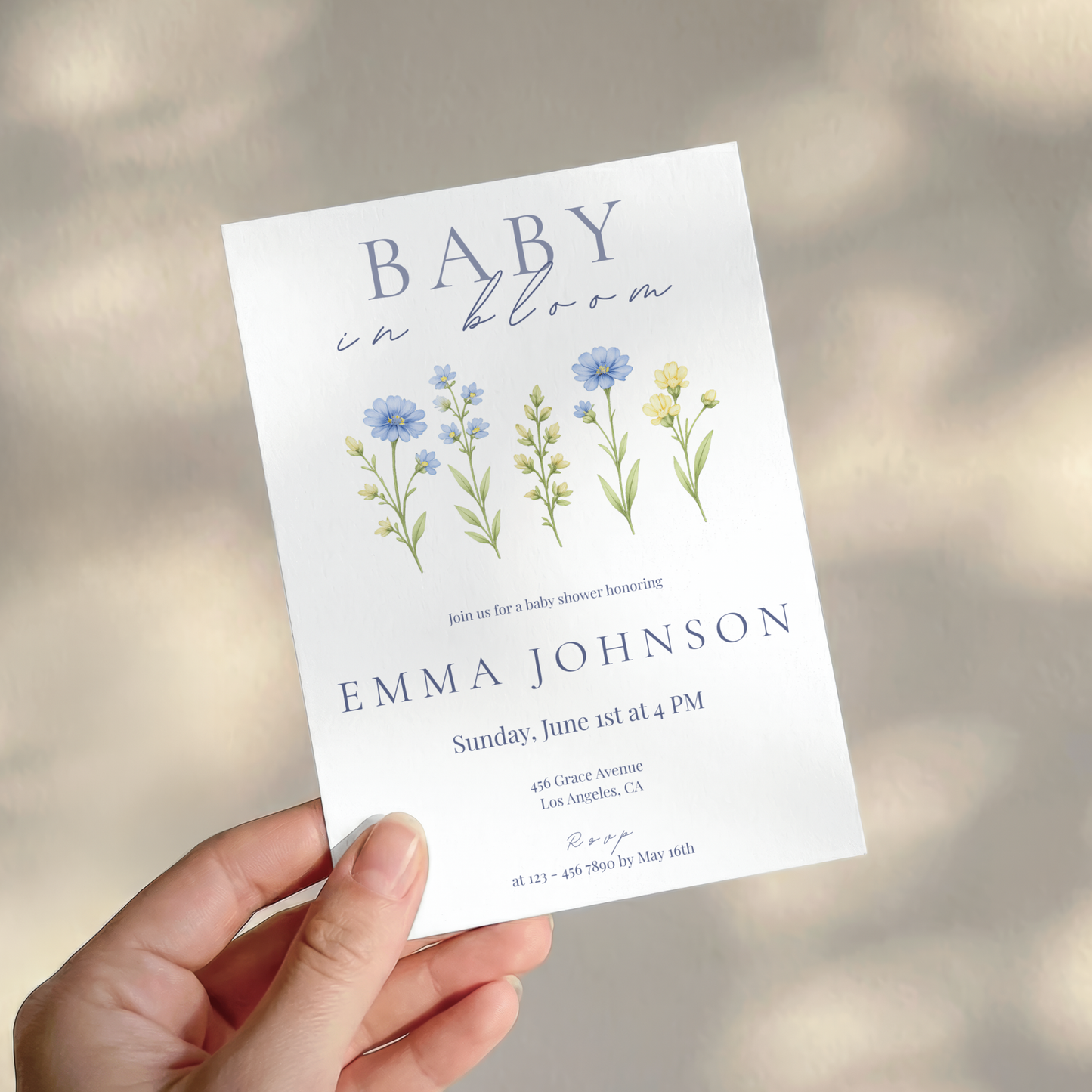 Wildflower Baby in Bloom Baby Shower Invitation