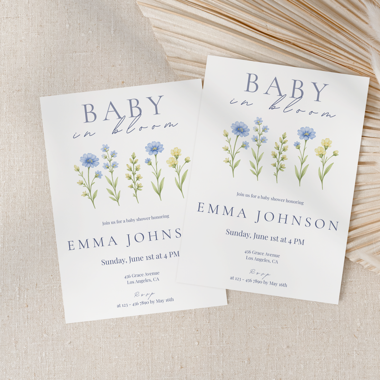 Wildflower Baby in Bloom Baby Shower Invitation