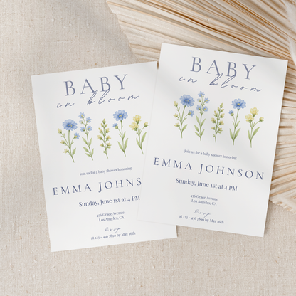 Wildflower Baby in Bloom Baby Shower Invitation