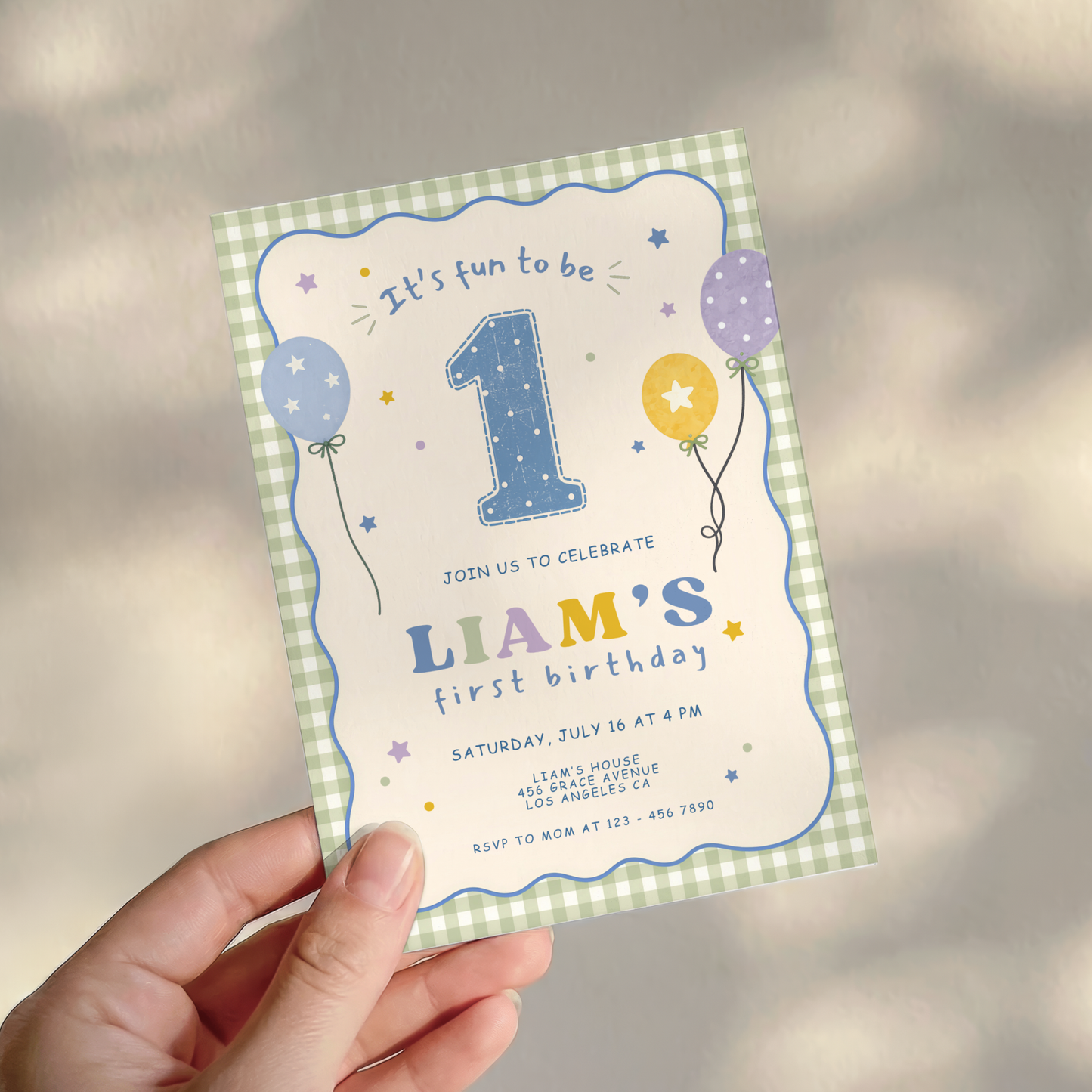 Fun To Be One First Birthday Invitation