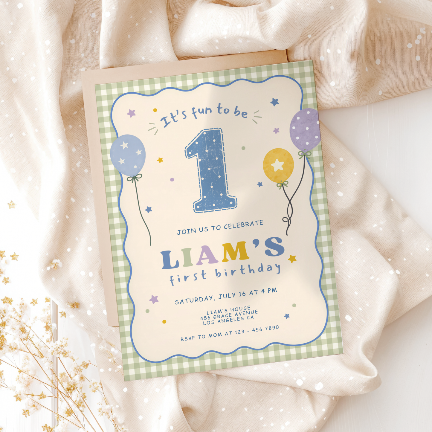 Fun To Be One First Birthday Invitation
