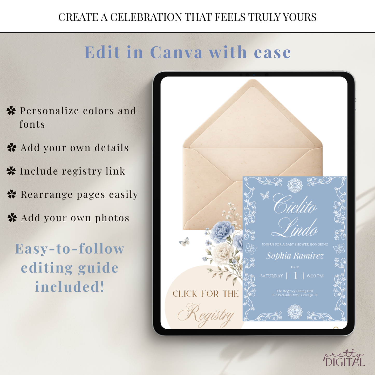 Cielito Lindo Blue - Digital Invite