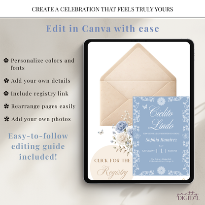 Cielito Lindo Blue - Digital Invite