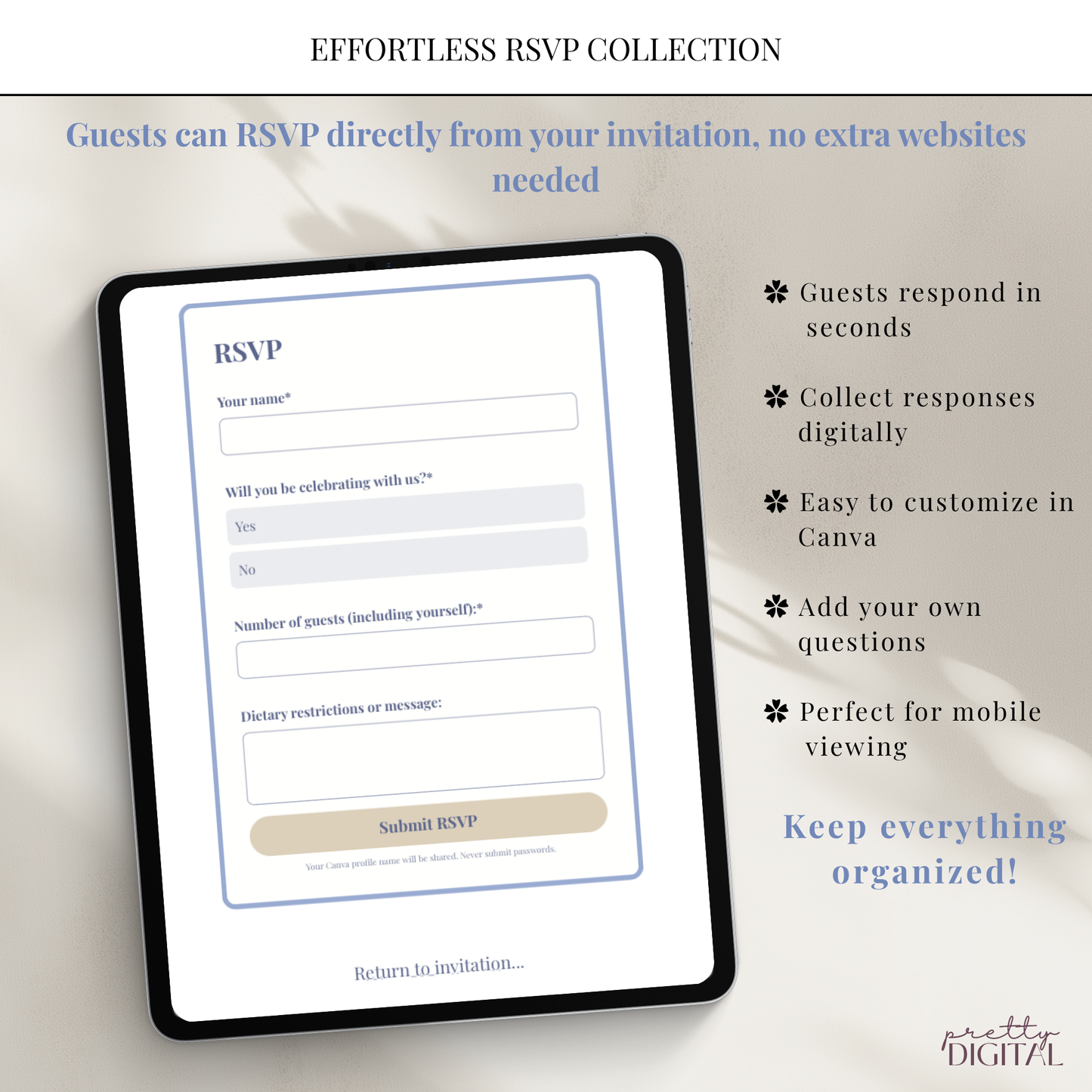 Cielito Lindo Blue - Digital Invite