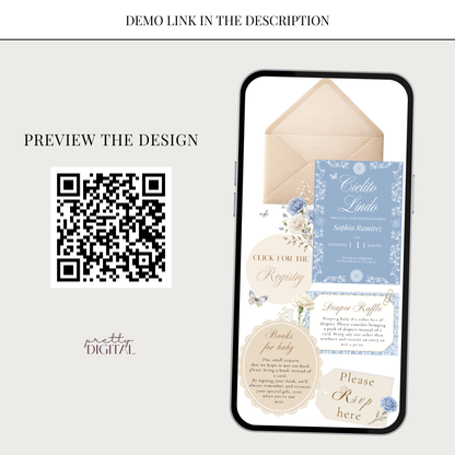 Cielito Lindo Blue - Digital Invite