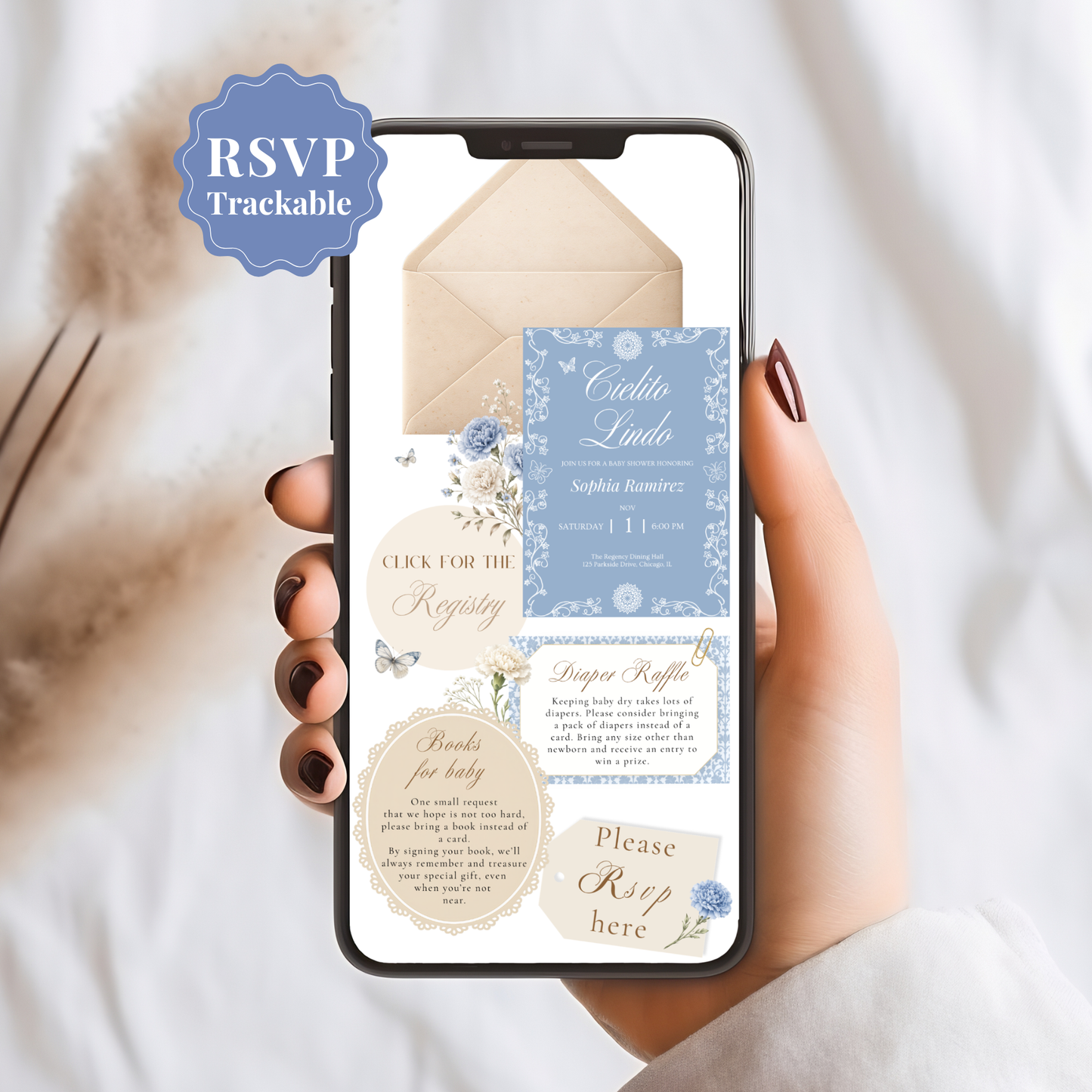 Cielito Lindo Blue - Digital Invite
