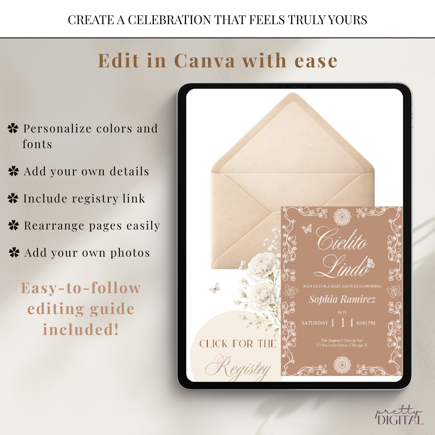 Cielito Lindo Brown - Digital Invite
