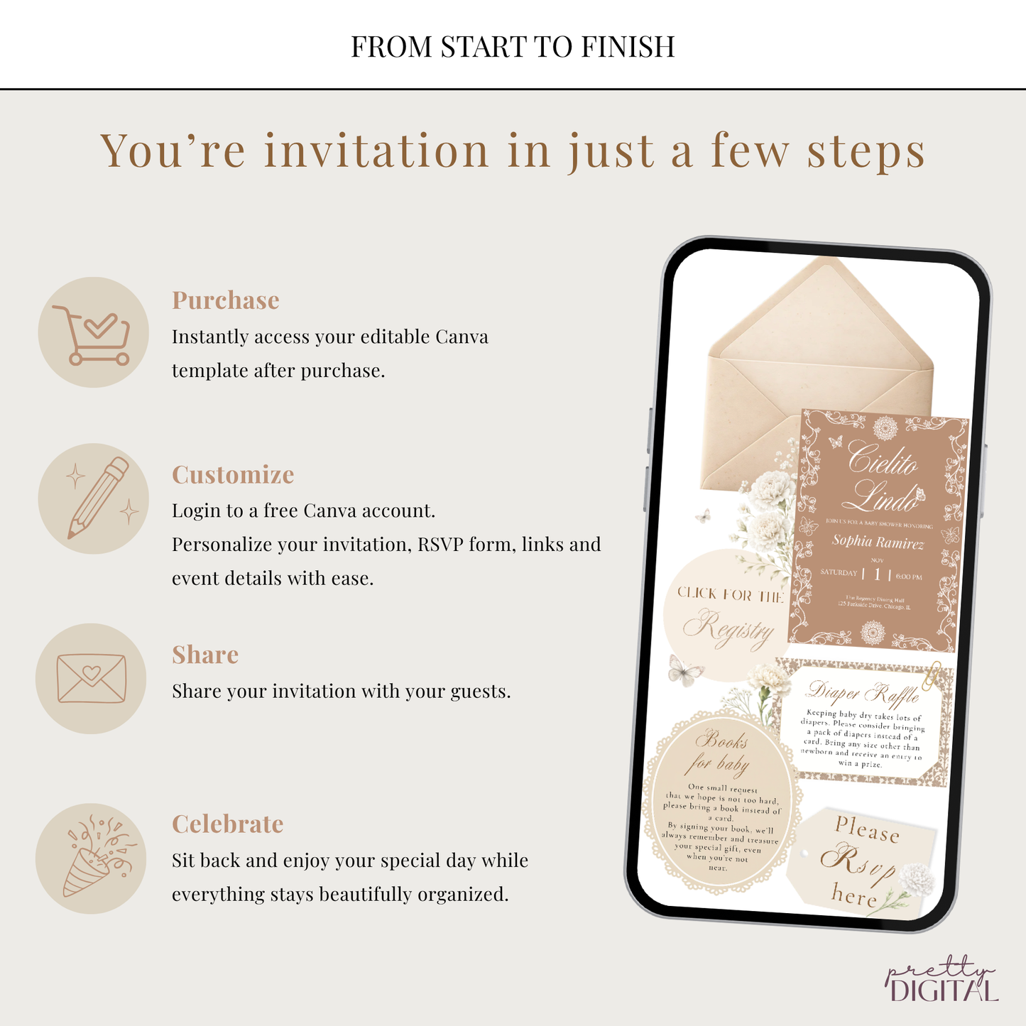 Cielito Lindo Brown - Digital Invite