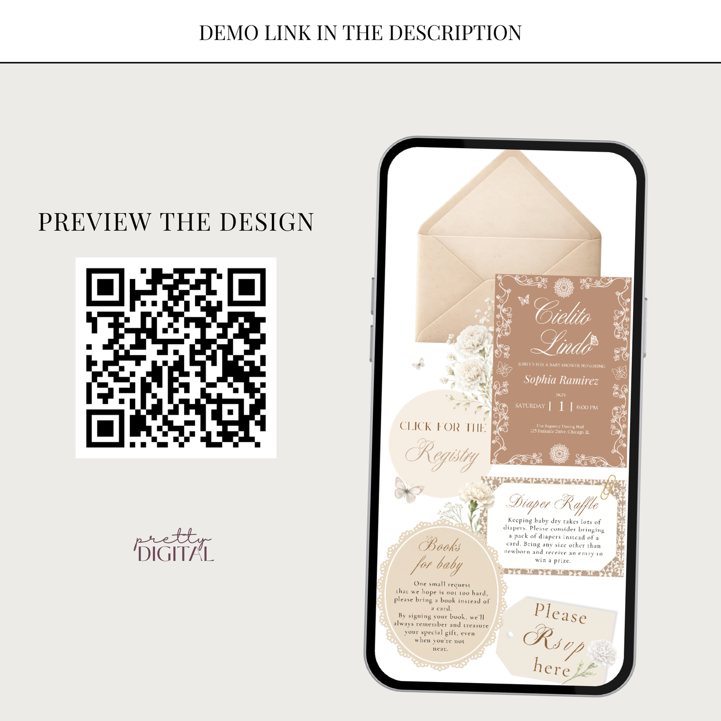 Cielito Lindo Brown - Digital Invite