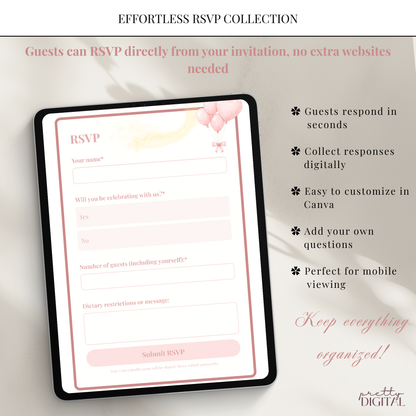 A Little Princess on the Way Baby Shower Invitation - Digital Invite