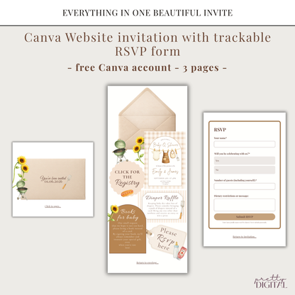 Baby-Q Baby Shower Invitation - Neutral Digital Invite
